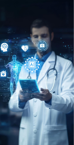 Doctor usando inteligencia artificial