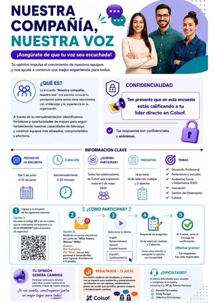 Flyer Nuestra compañia, Nuestra Voz
