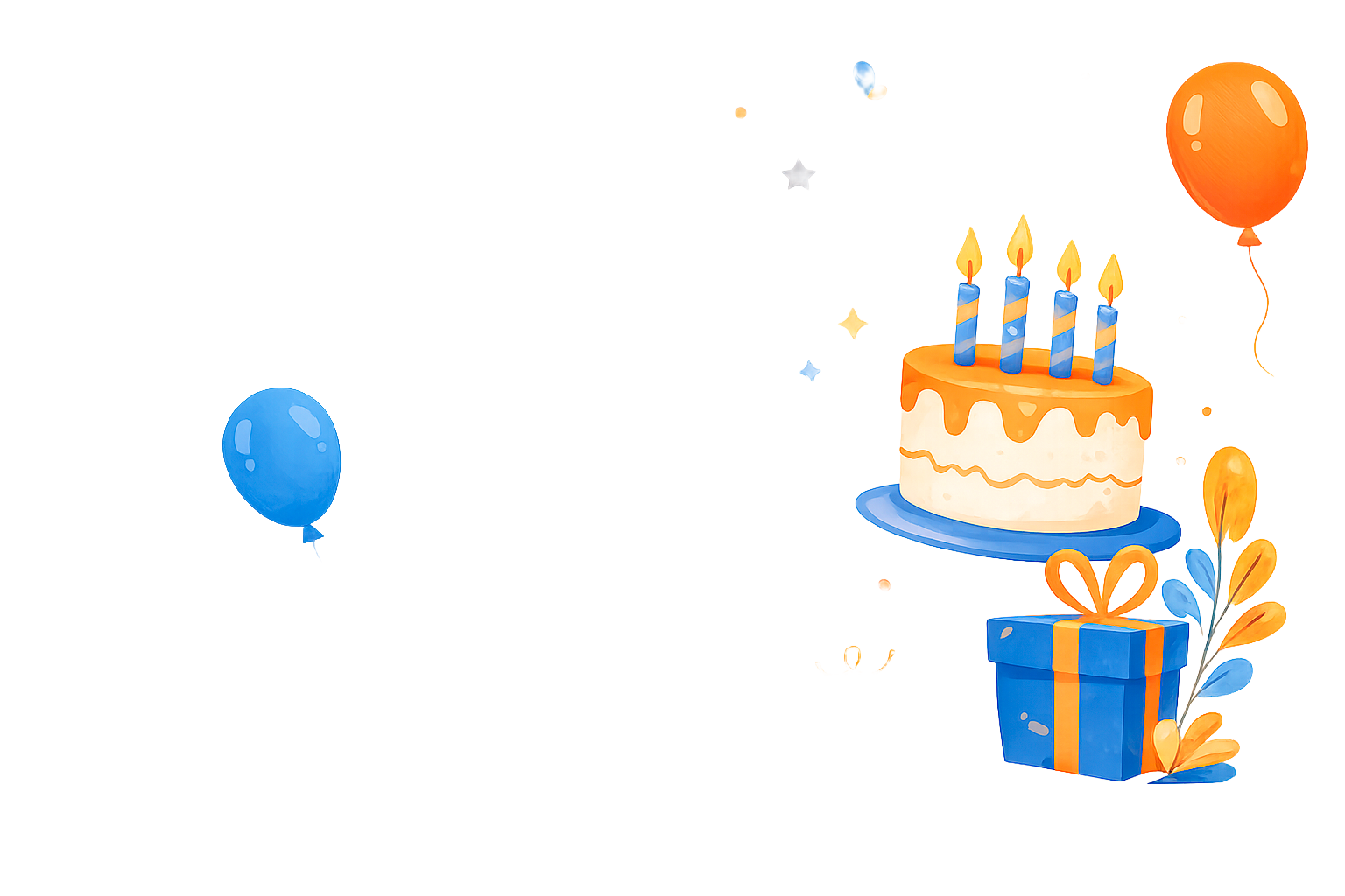 Ilustración de celebración de cumpleaños