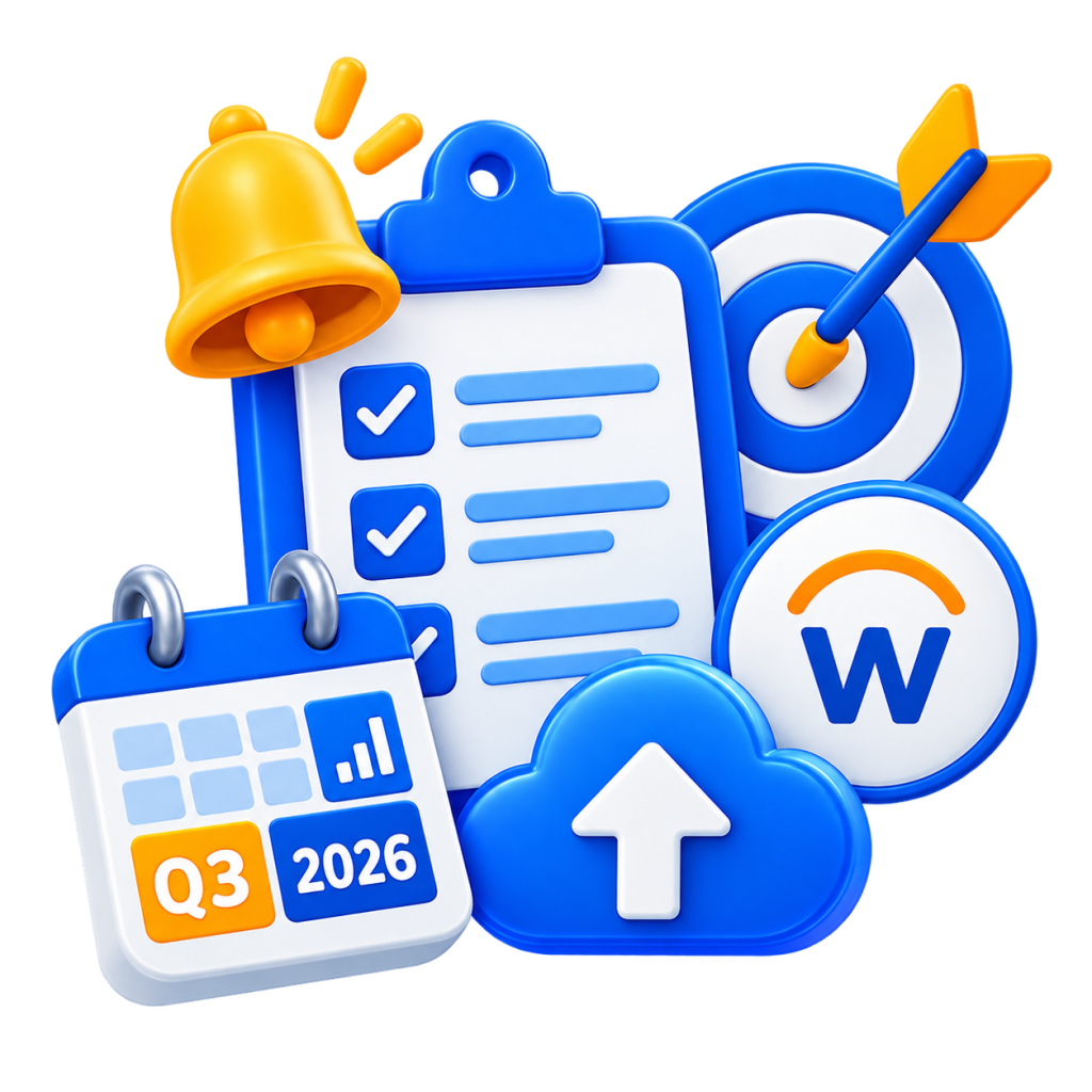 Icono 3D de recordatorio y objetivos