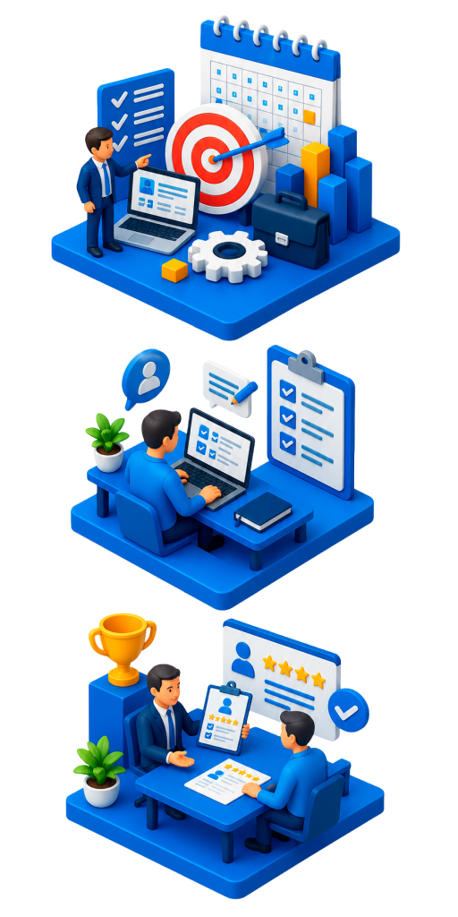 Planificación, trabajo y evaluación empresarial