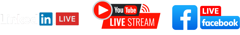 En vivo por LinkedIn, YouTube y Facebook